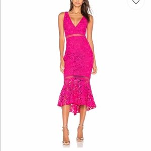 NICHOLAS Azalia Lace Dress Fuchsia